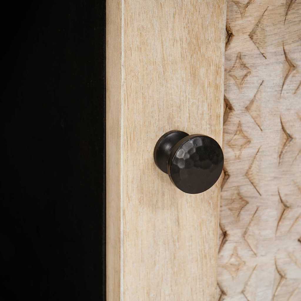 Coffee Table with Shelf Beige 80 x 50 x 40 cm Solid mango wood